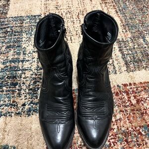 Men's Black Leather Boots